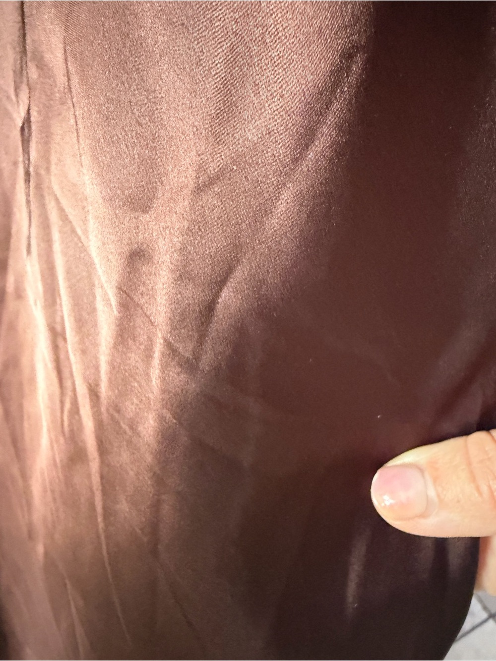Show Me Your MuMu Lisa Maxi Dress - Chocolate Luxe Satin Size Small - Picture 5 of 7